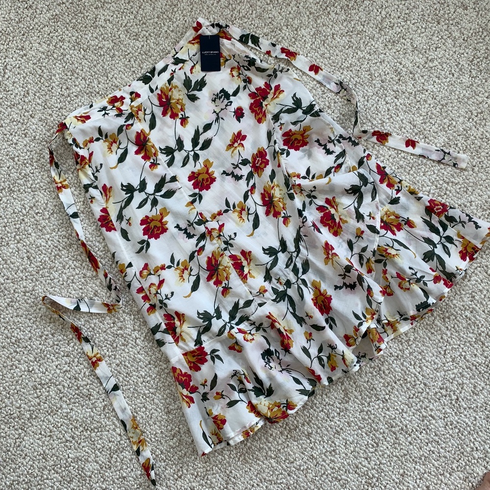 NWT Lucky Brand Wrap-around Print Skirt Sz L - Picture 9 of 9
